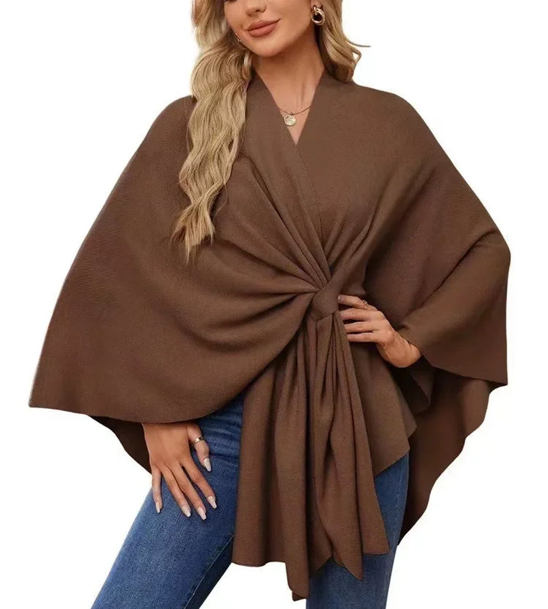 Poncho con Cuello en V