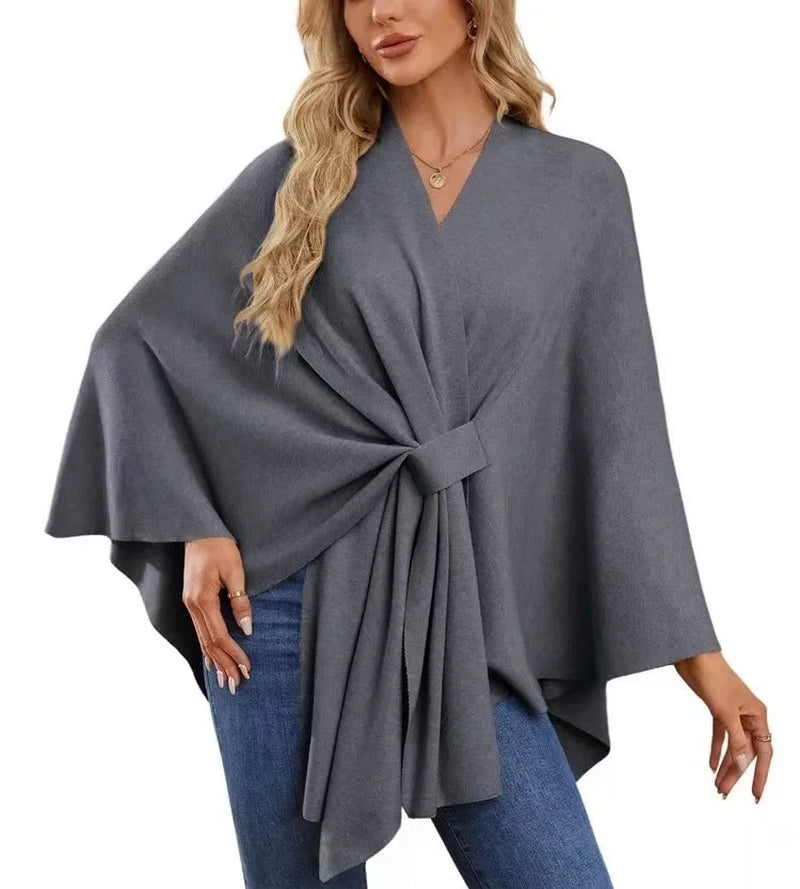 Poncho con Cuello en V