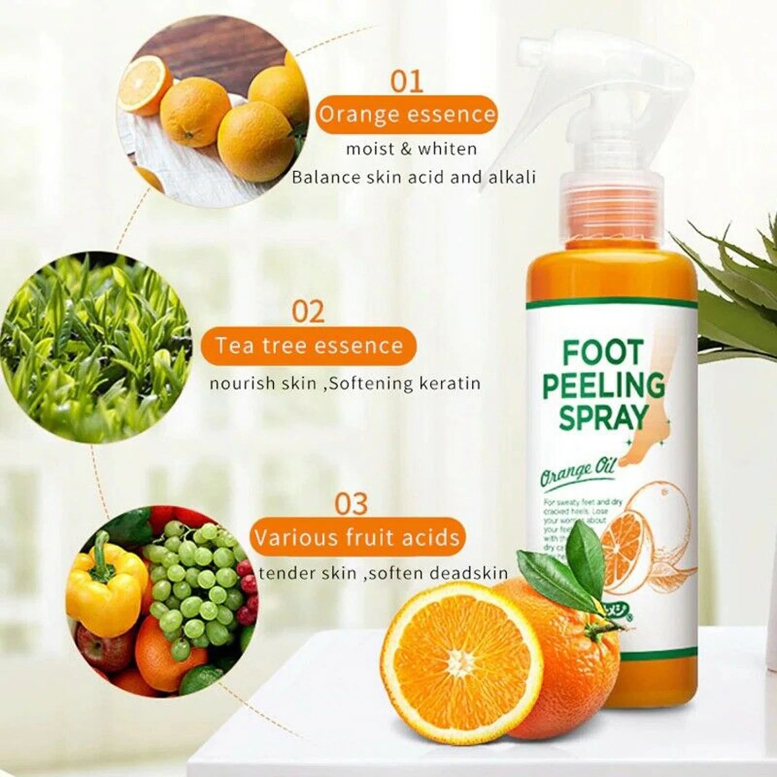 Spray Exfoliante para Pies de 110 ml que Mejora la Piel Áspera