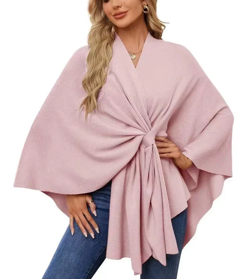 Poncho con Cuello en V
