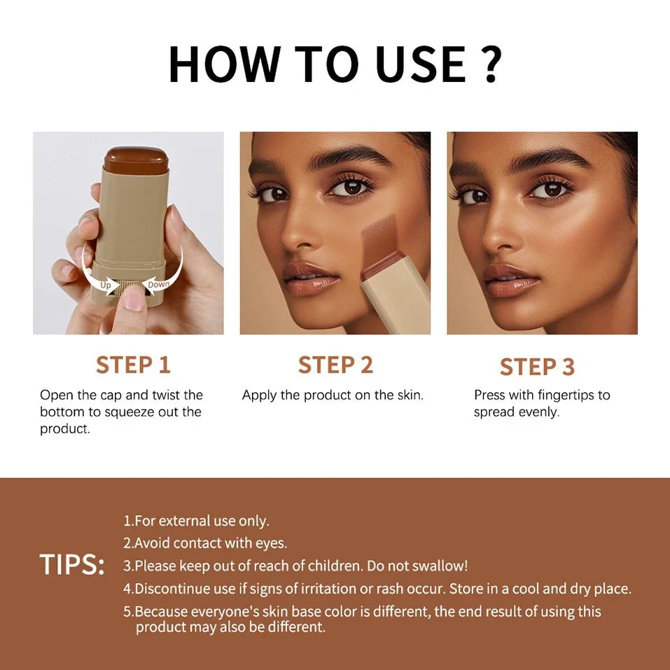 6 Color Tinted Foundation Cream Stick Waterproof