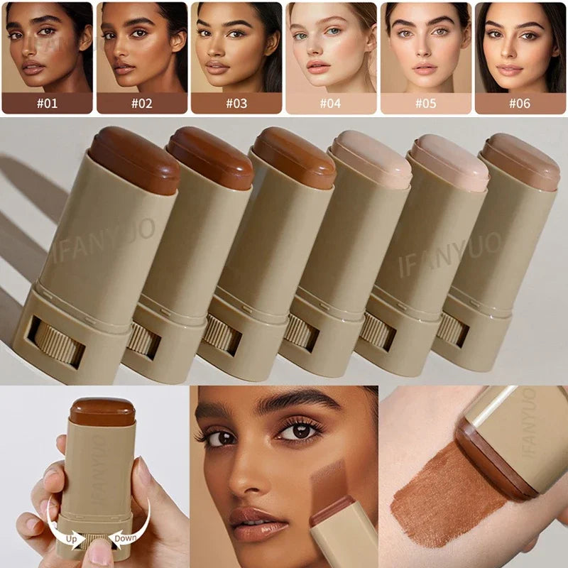 6 Color Tinted Foundation Cream Stick Waterproof