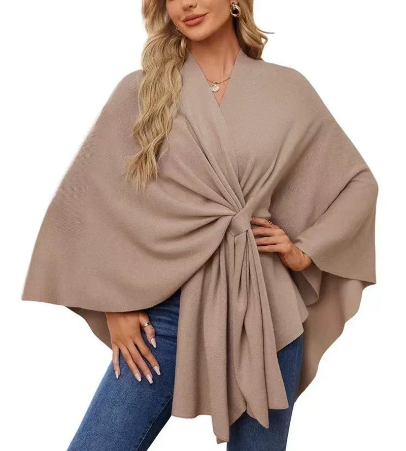 Poncho con Cuello en V