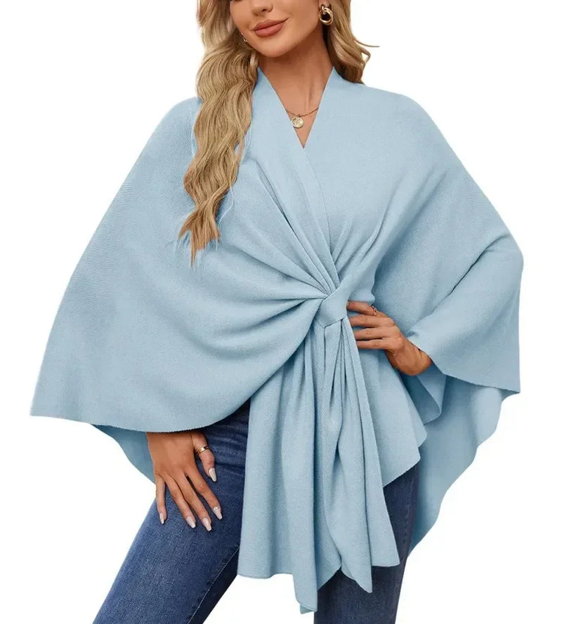 Poncho con Cuello en V