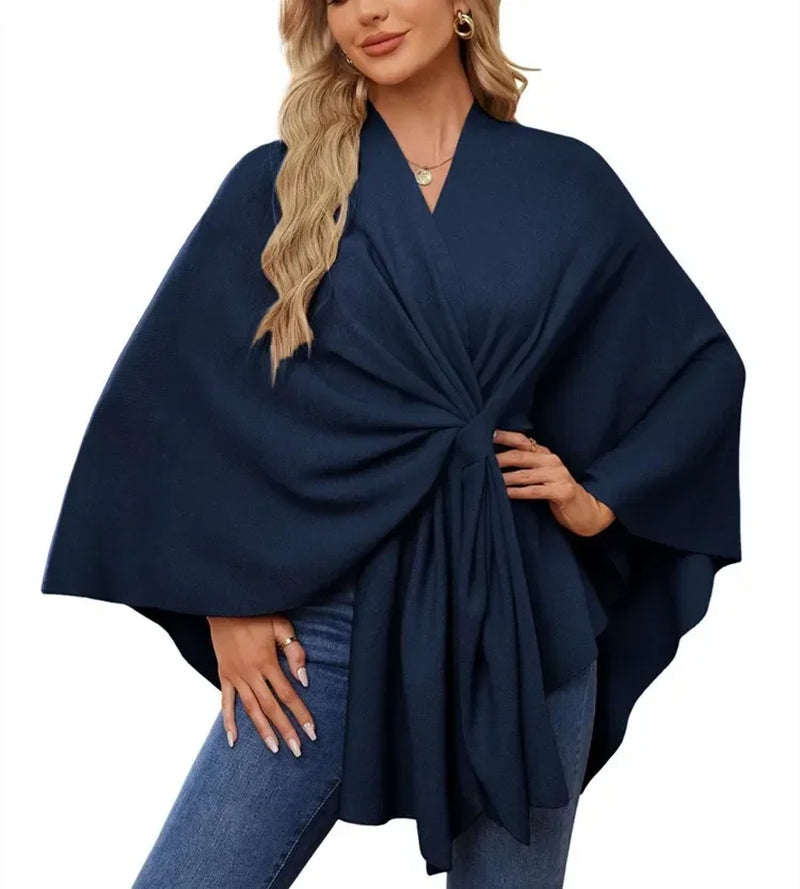 Poncho con Cuello en V