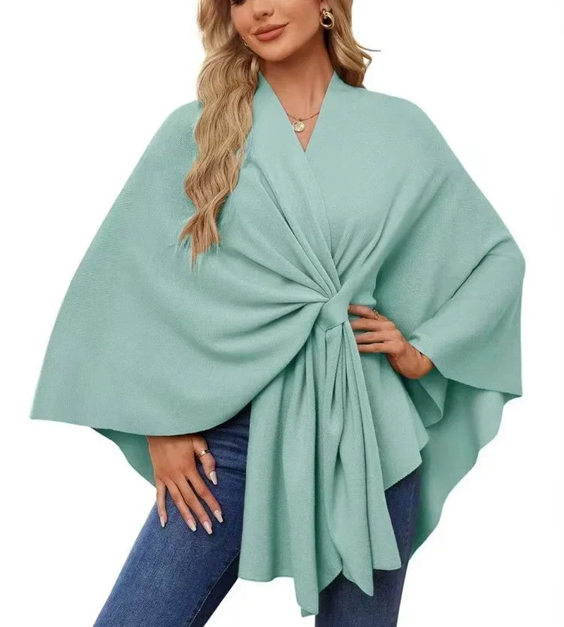 Poncho con Cuello en V
