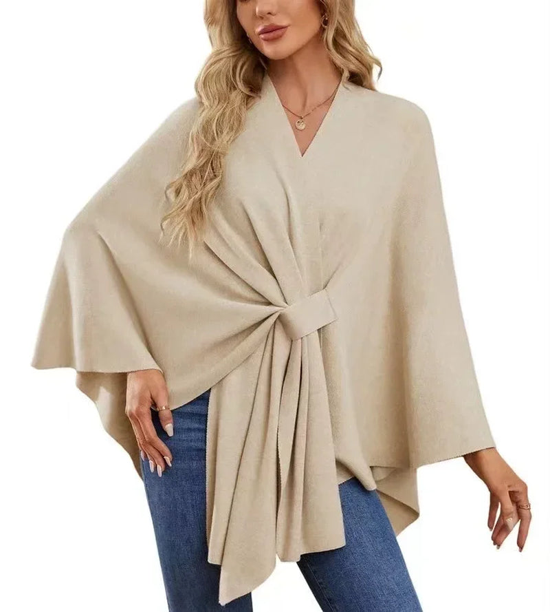 Poncho con Cuello en V