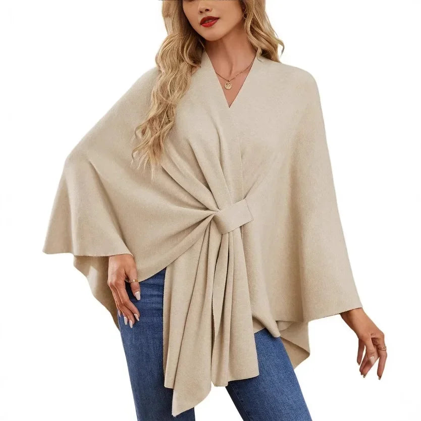 Poncho con Cuello en V