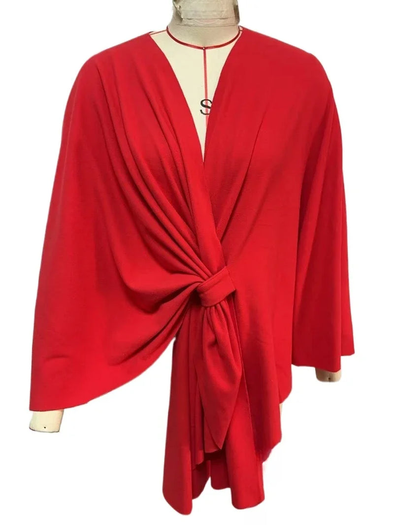 Poncho con Cuello en V