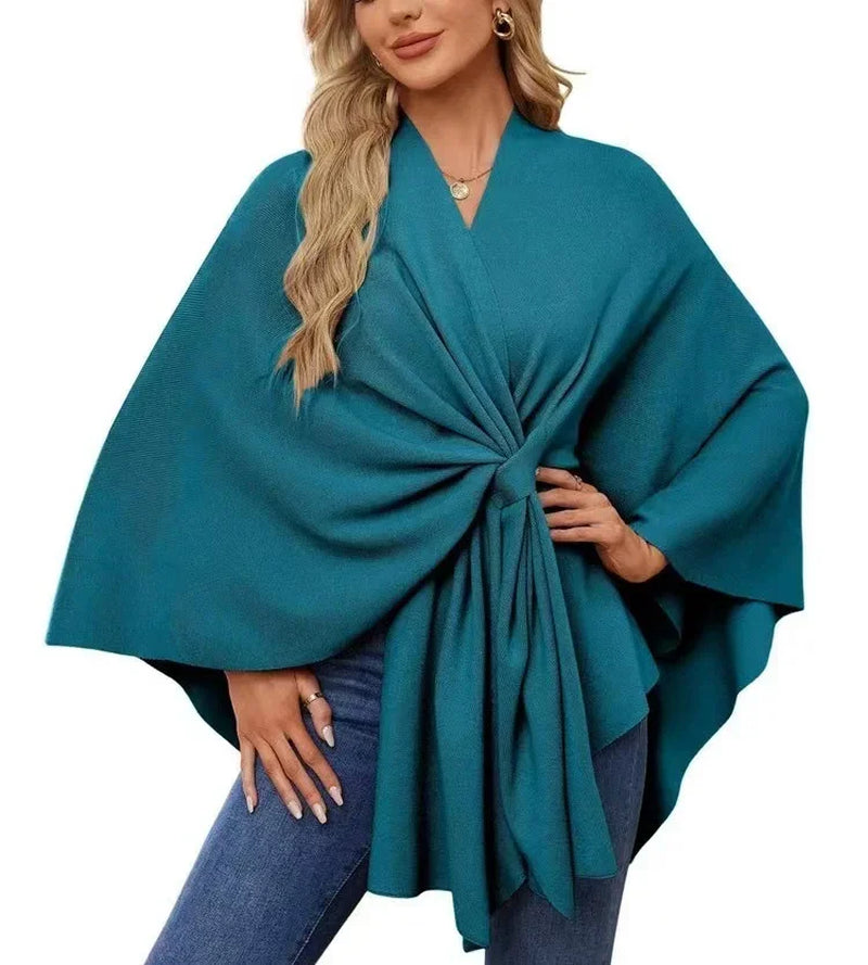 Poncho con Cuello en V